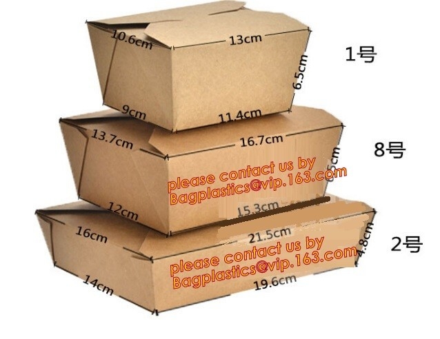 Milieuvriendelijk beschikbaar kraftpapier-document lunchvakje, document het vakje van de bentolunch, Beschikbare het Voedselopslag K van de Voedselcontainer