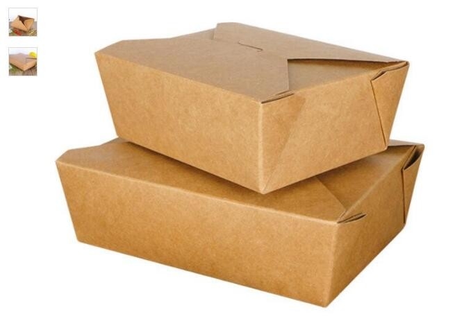 Haalt het In het groot Wegwerpproduct van China Kraftpapier-Document Lunchvakje/Document voedselcontainer, beschikbaar kraftpapier-document lunchvakje, voedselpa weg