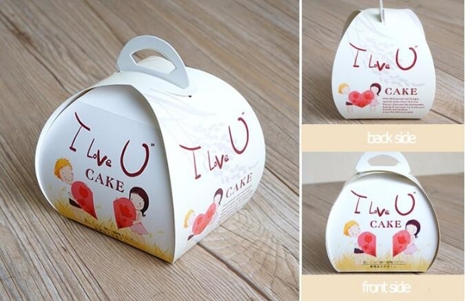 Cakevakje het Voedseldocument van de Cake Verpakkend Container Giftvakje, Goedkoop In het groot Douane Gedrukt Matt Lamination Art Paper Cake-Vakje