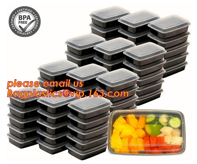 Haalt het plastic beschikbare plastiek van de voedselrang bentodoos met 4 compartiment, Container van het Containers de Plastic Lekvrije Voedsel weg