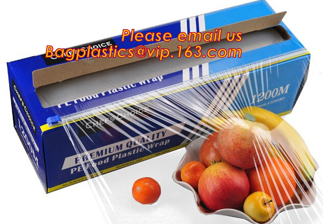 Pvc klampt zich Film Plastic Omslag 30CM X 400M Cheap Food Wrap-Film vast, klampt Pvc zich Film Jumbobroodje, de omslag van het de rekvoedsel van 11 micronpvc vast