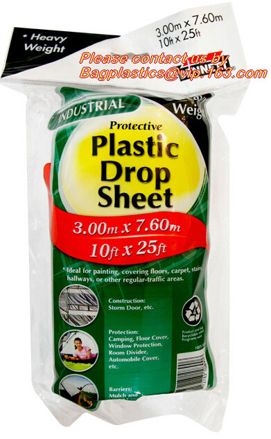HDPE beschermend plastic Dalingsblad, Dalingsdoek, Verfstoflaken, pe van de Plastieken de goedkope schilder beschermende doek van de lijstdaling