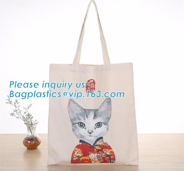 De Kabelhandvat Tote Shopping Bag van de damefashion cotton canvas Zak voor Meisjes, gedrukte van de katoenen van het kabelhandvat de zakbageas canvastotalisator