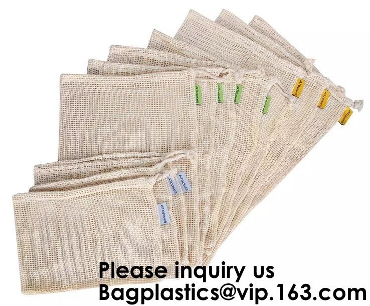 Eco Vriendschappelijke het Katoenen Winkelen van Mesh Net String Shoulder Handle Strandzak met het Nieuwe Modieus Vouwen, bageasebagplastics