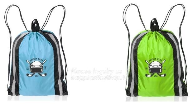 de promotiepolyester van de het uiteindekwaliteit van de Gymnastiek drawstring rugzak, rugzak, zak van de sport de bestand rugzak, de schoenzak van de koordsluiting