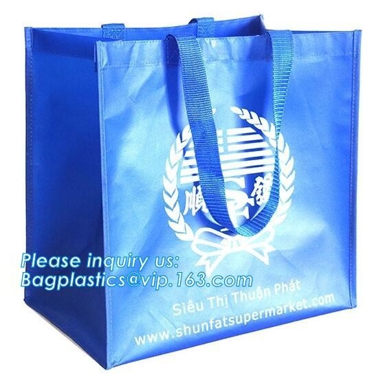 De promotie Geweven Zak van Douanelogo printed gift tote shopping niet, Klassieke Zwarte niet Geweven Stof Winkelend Carry Bag Whol