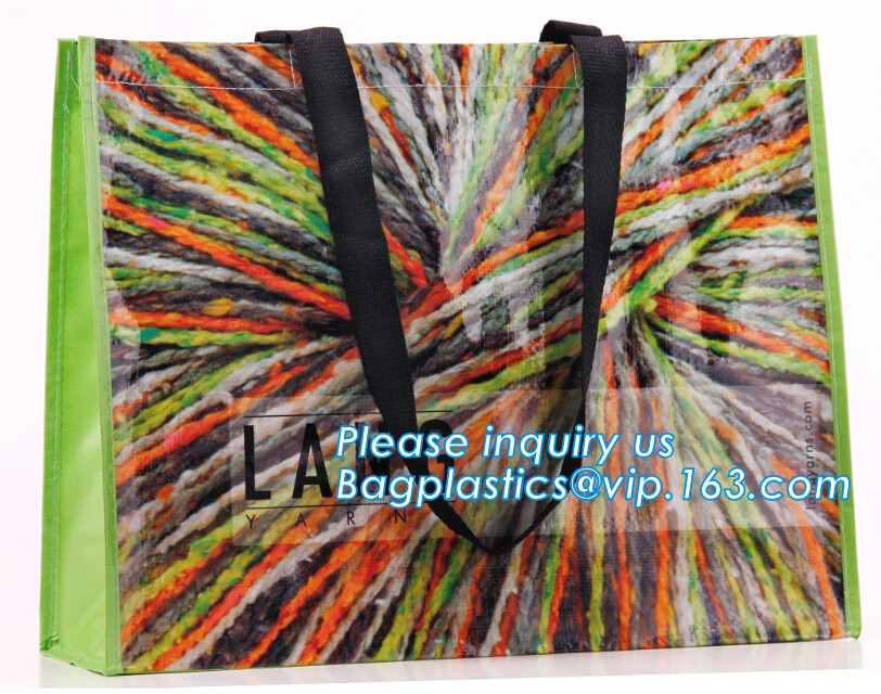 Goedkope Geweven het Winkelen van Douane Promotietote reusable recyclable laminated pp Zakken met Embleem, Eco Vriendschappelijk Tote Shopping