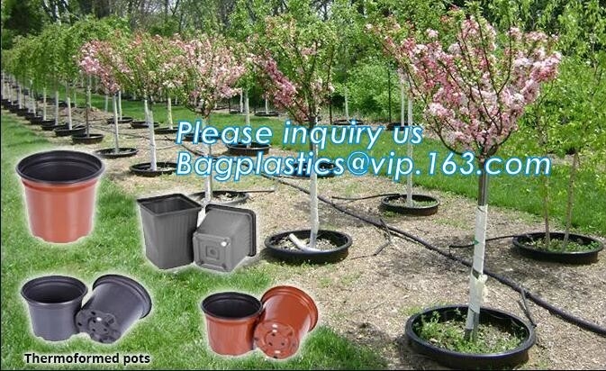 de plastic potten voor kinderdagverblijfinstallaties ontruimen foto van orchideepotten, 1, 2, 2,5, 3, 5, 7, plastic de bloempot van het 10 gallonkinderdagverblijf, plantin