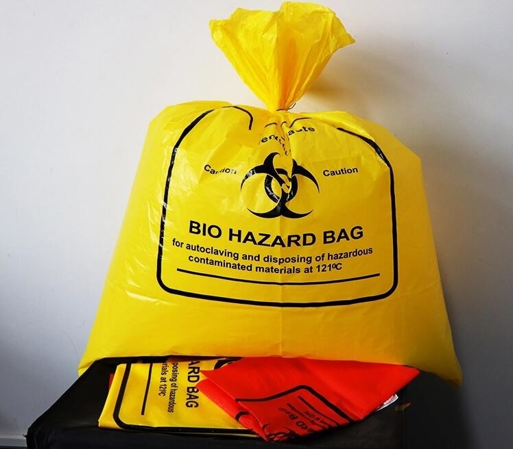 biohazardous zakken, LDPE FILMSdekking, PE asbestzak, biohazard doen, pe dekkingsfilm, puinzak, dekking, plas in zakken