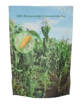 drukte de eco vriendschappelijke Douane de zak van de het voedselverpakking van 100% Biologisch afbreekbare het winkelen van het de zakkenblok van de plagloeidraad van de de bodemkoffie het pakzakken