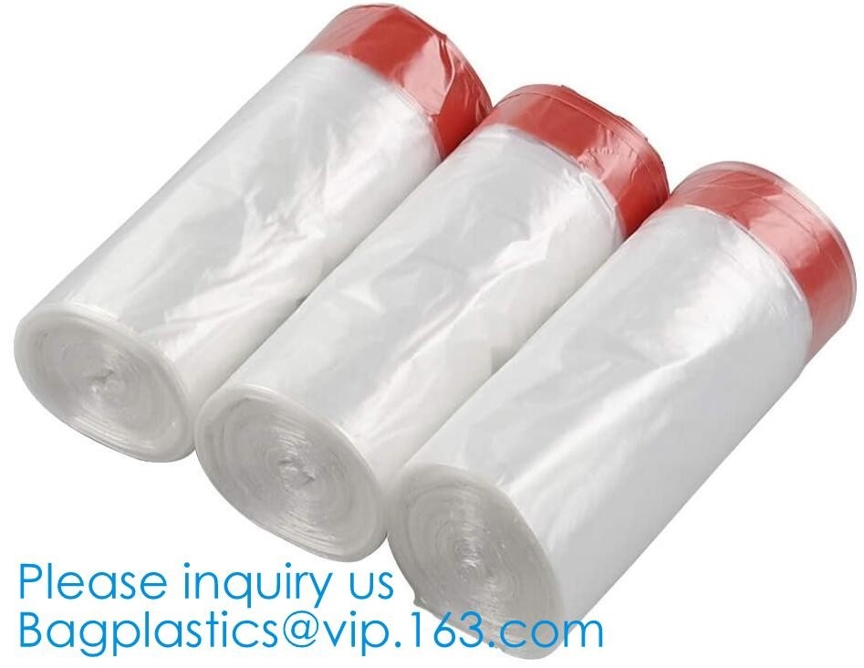 De composteerbare Vuilniszakken van Graandrawstring in Automaatdoos, de Aangepaste Biologisch afbreekbare Composteerbare Plastic Zakken van Drawstring