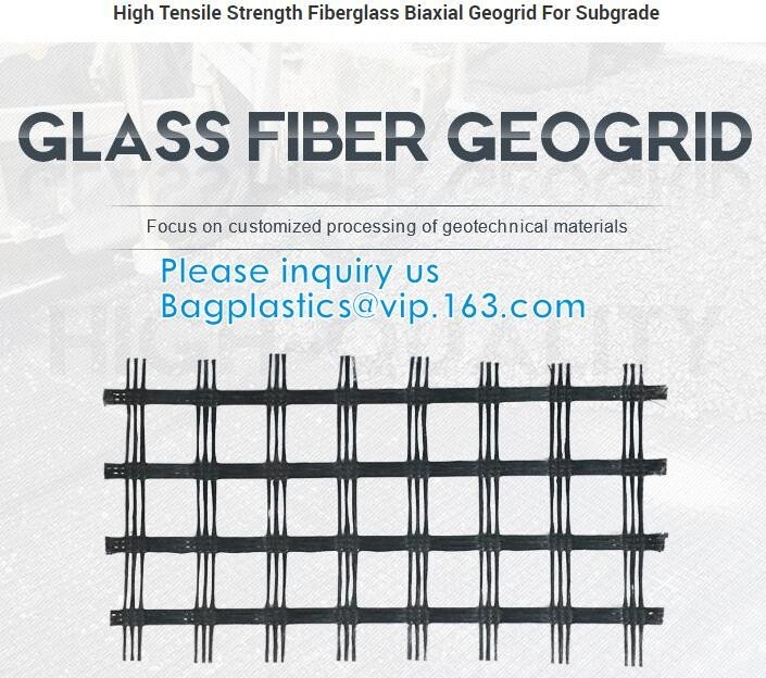 Vezel Geogrid voor de Glasvezel Tweeassige Geogrid van de Wegenbouwbouw met Niet-geweven Geotextile Grondstabilisatie