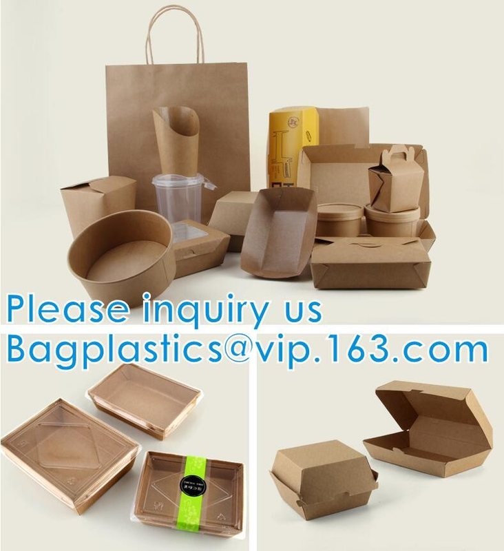 Beschikbare Hete Soepkommen, Kraftpapier-Document Soepkop, 16oz-de Soepkop van Douanelogo printed disposable kraft paper