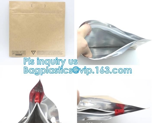 herbal flat metalized small foil pouches with zip lock, herbal incense pouch, herbal potpourri pouch
