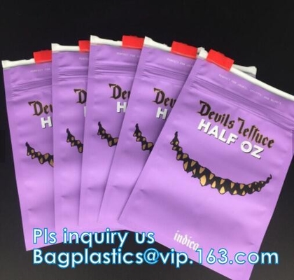 herbal flat metalized small foil pouches with zip lock, herbal incense pouch, herbal potpourri pouch