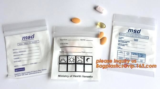 Medical Zipper Bag/LDPE Medical zipper bag/Medicine zipper Bag, writable medical k pills capsule packaging bag zip