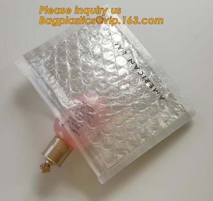 Factory Transparent Cosmetic k clear bubble bags/Hot sale Slider Zipper Bag,wholesale metallic glossy holographic