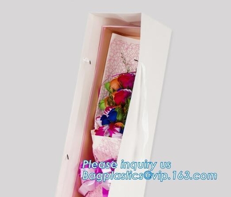 Wholesale Durable Colorful Custom Printed Cake Packaging Gift Paper Bag With Flower, Tote Carrier Gift Bags bagease pac