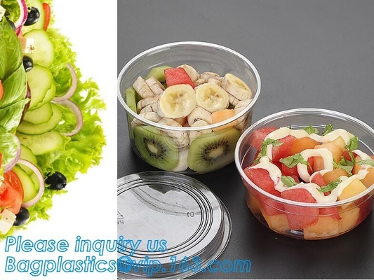 1000ML salad disposable plastic food container soup bowl noodle bowl,Food Grade Custom Transparent Disposable Plastic Fa