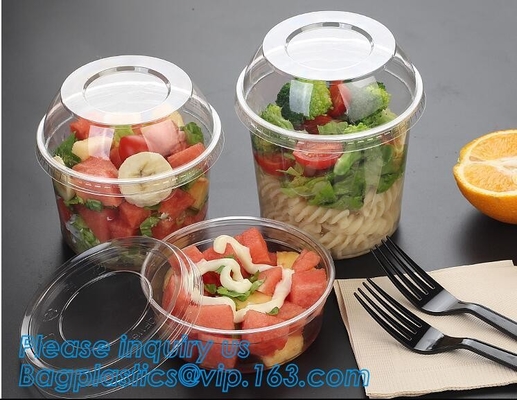1000ML salad disposable plastic food container soup bowl noodle bowl,Food Grade Custom Transparent Disposable Plastic Fa